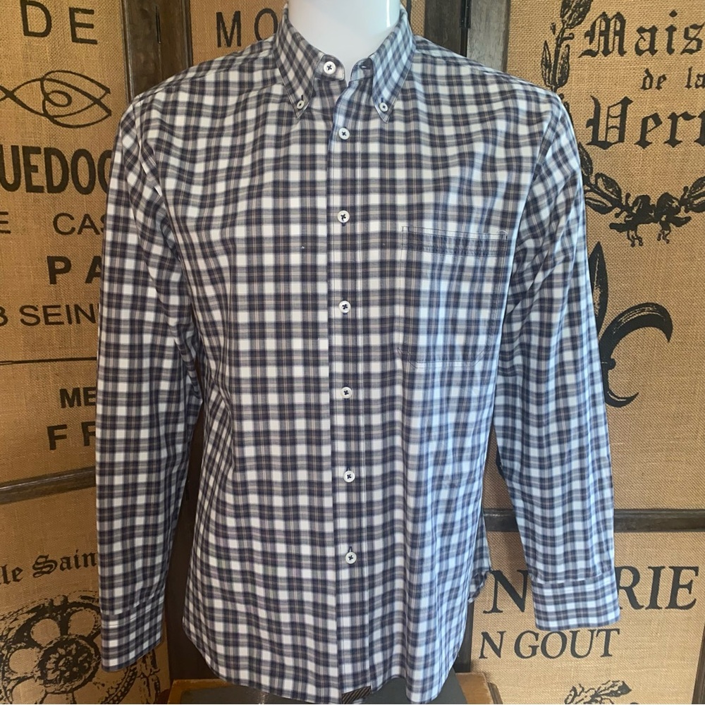 Billy Reid Button Down Shirt, Made in Italy, L, Standard Cut